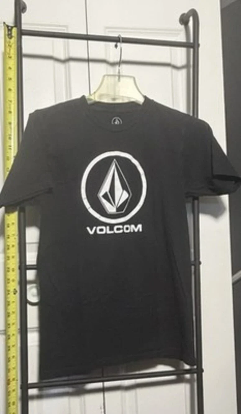Volcom Black T-Shirt with White Logo Print